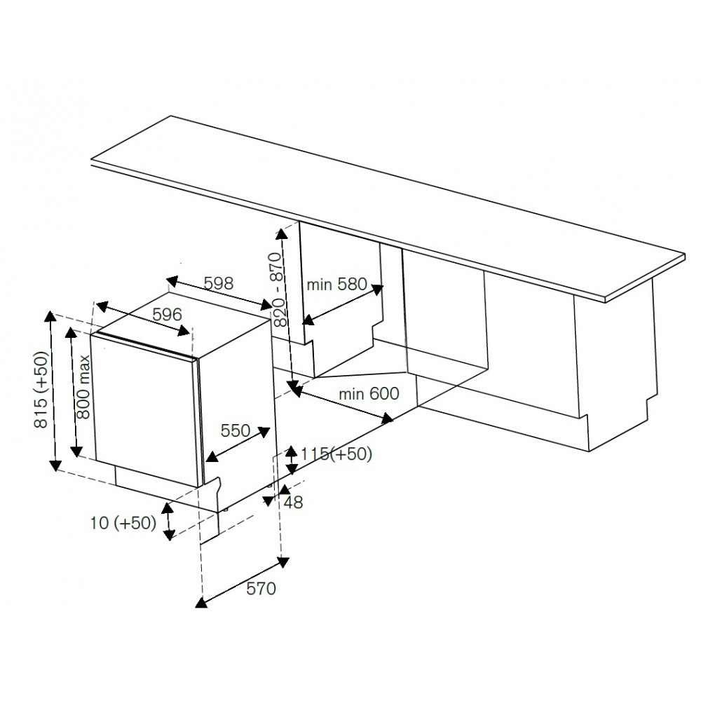 Bertazzoni Dw60eprs Lavastoviglie Da Incasso 60 Cm