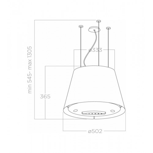 Elica Easy Ux Cappa Isola 50 Cm Acciaio Inox