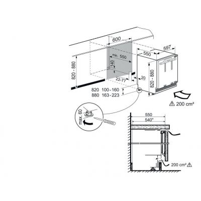 Liebherr uik 1510 premium Einbau-Unterbaukühlschrank