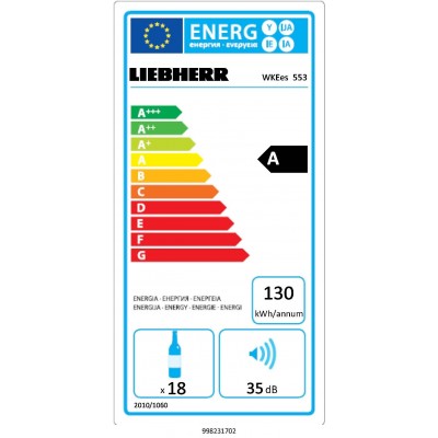 Cave à vin encastrable Liebherr wkees 553 GrandCru h 45