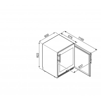 Liebherr wtes 1672 Vinidor cantinetta temperata h 82