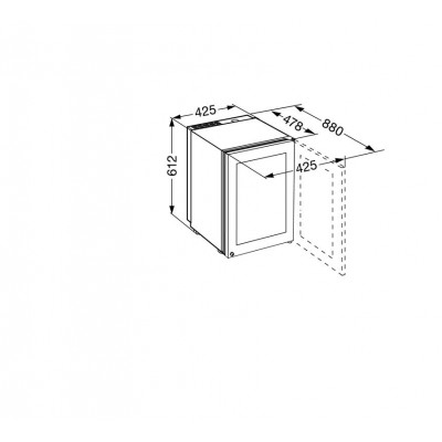 Liebherr Zkes 453 Humidor Zigarrenbefeuchter aus Edelstahl