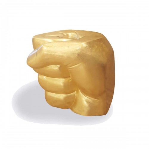 Seat Pouf Fist Gold Design...