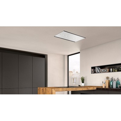 Neff i95cbs8w0 ceiling hood 90 cm white glass