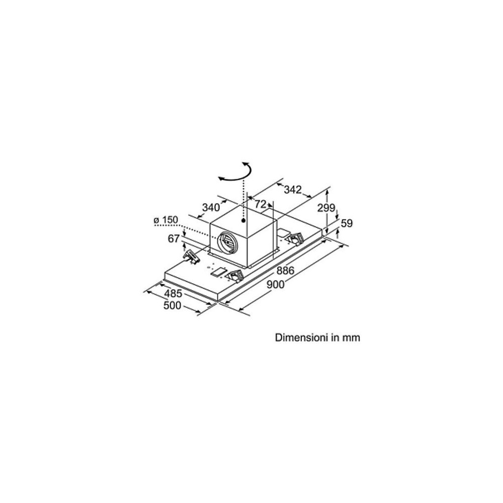 Neff n50 90cm white ceiling mounted on sale extractor hood i95caq6w0b