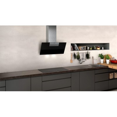 Neff d85iee1s0 wall hood 80 cm black glass