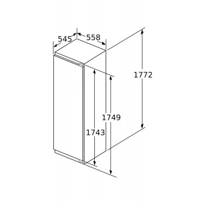 Neff ki2823ff0 Einbaukühlschrank + Gefrierschrank H 177 x 56 cm