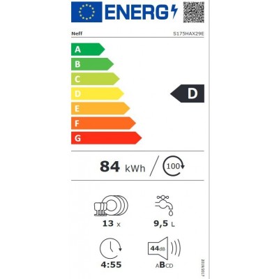Neff s175hax29e vollintegrierter Einbau-Geschirrspüler