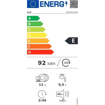Neff s255htx15e lavastoviglie incasso scomparsa totale