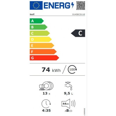 Neff s145ecs11e teilweise versteckter Einbau-Geschirrspüler