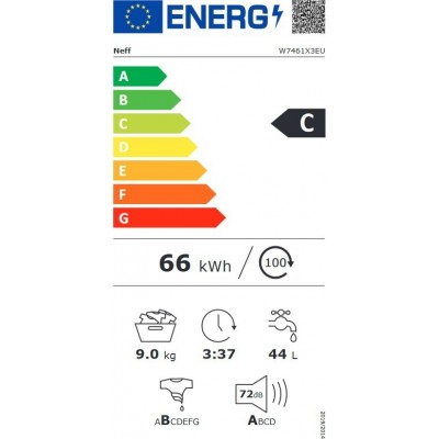 Neff w7461x3eu lavatrice libera installazione 9 kg