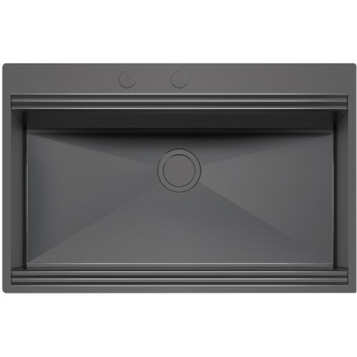Foster 1034 056 Einzelbeckenspüle Milanello Anthrazit Gun Metal bündig mit Platte 80 cm