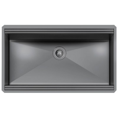 Foster 1034 856 Évier 1 bac Milanello Anthracite Gun Metal sous plan 80 cm