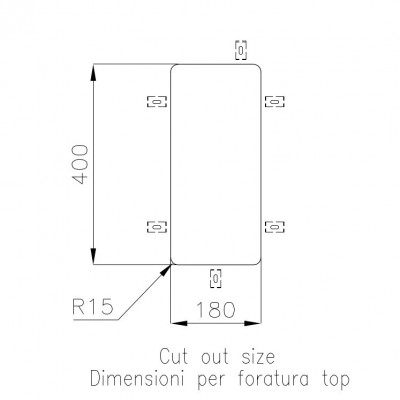 Foster 2151 856 fregadero bajo encimera de metal antracita de 1 cubeta