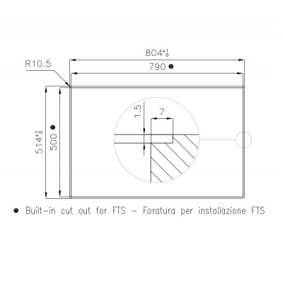 Foster 7682 006 Milanello, metaliczny, gazowy hob 80 cm, antracyt
