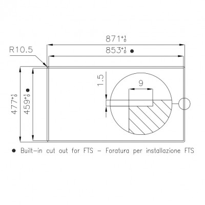 Foster 7680 006 Placa de gas Milanello gun metal 87 cm antracita