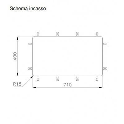Foster 1034 858 Einzelbecken-Messingspüle Milanello Kupfer Unterbau 80 cm