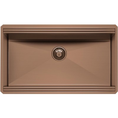 Foster 1034 858 évier 1 bac en laiton Milanello cuivre sous plan 80 cm