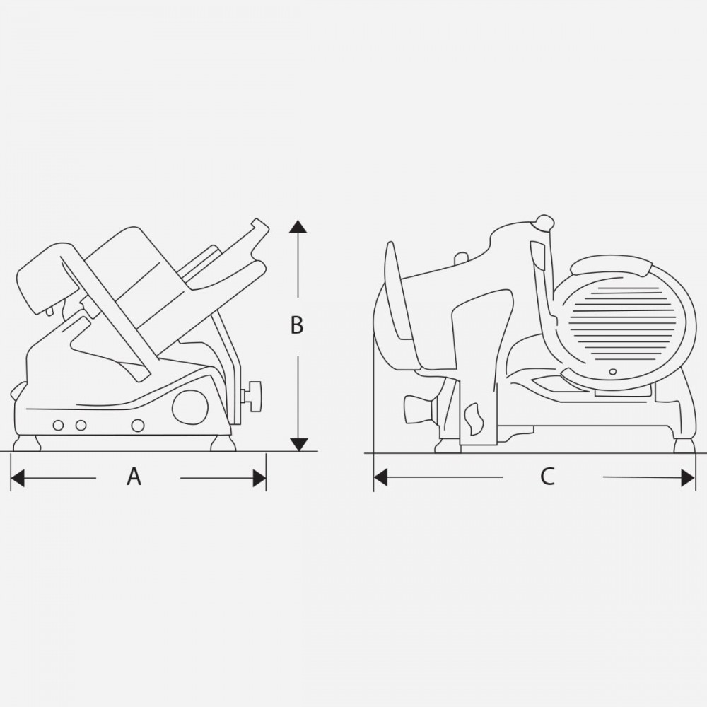 Affettatrice elettrica professionale Pro Line XS25, silver