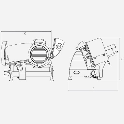 Berkel red line  Elektrische Aufschnittmaschine 250 weiß