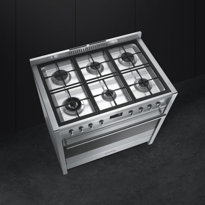 Smeg A1-9 cucina opera a gas acciaio inox 90 x 60 cm