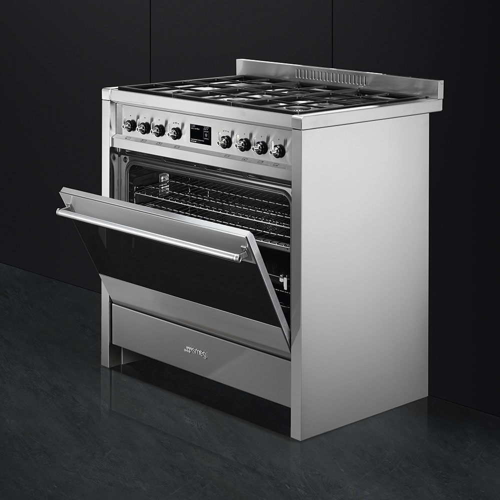 Cucina Libera Installazione - 100 cm - Gas - Avorio - 6 fuochi