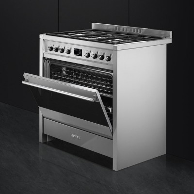 Smeg A1-9 cucina opera a gas acciaio inox 90 x 60 cm