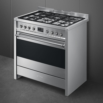 Smeg A1-9 cucina opera a gas acciaio inox 90 x 60 cm