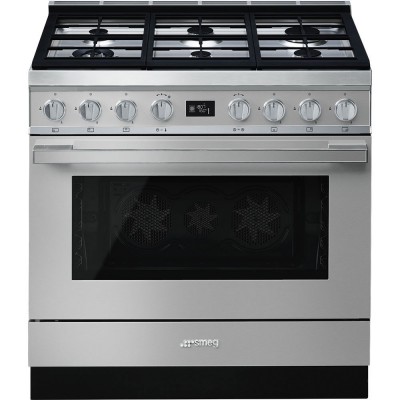 Smeg cpf9gpx cucina Portofino gas acciaio inox 90 x 60 cm
