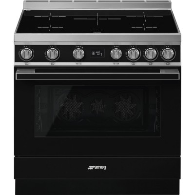 Smeg CPF9IPBL Portofino  Induktionsherd schwarz 90cm