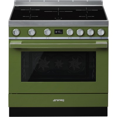 Smeg CPF9IPOG Portofino  Induktionsherd olivgrün 90cm