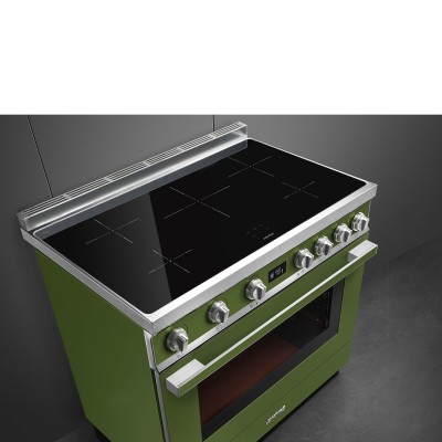 Smeg CPF9IPOG Portofino  Induktionsherd olivgrün 90cm