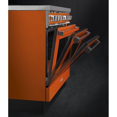 Smeg CPF9IPOR Portofino  Cuisinière à induction orange 90cm