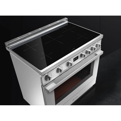 Smeg CPF9IPX Portofino  Cuisinière à induction acier inoxydable 90cm