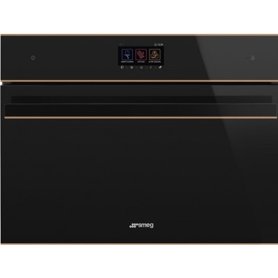 Smeg SF4604WVCPNR  Built-in combined steam oven h 45cm black