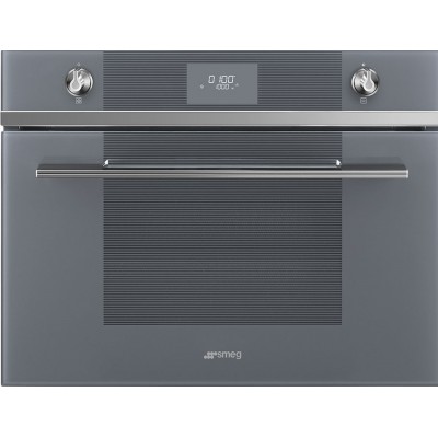 Smeg SF4101MS1 Linea  Built-in microwave with grill h 45 cm silver glass