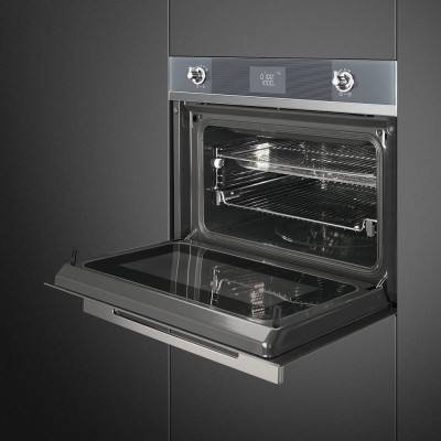 Smeg SF4101MCS1 Linea forno microonde combinato incasso h 45 cm vetro silver
