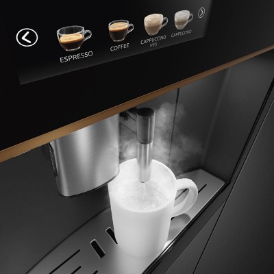 Smeg CMS4604NR Dolce stil novo  Machine à café encastrable verre noir