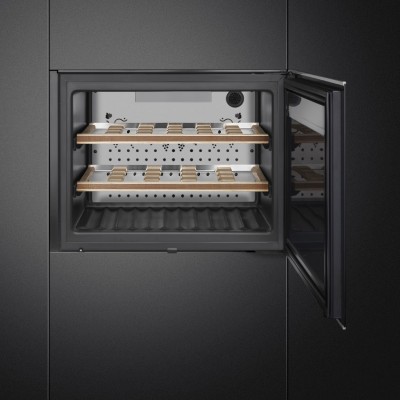 Smeg CVI621RWNR3 Dolce stil novo  Einbau-Weinkeller h 45cm schwarz