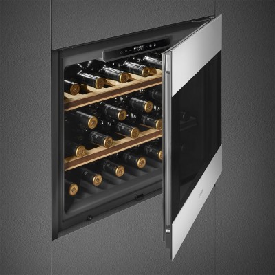 Smeg cvi321x3 cantina vini incasso h 45 cm acciaio inox