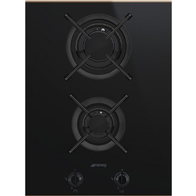Smeg pv632cnr Dolce stil novo piano cottura domino a gas 38 cm vetro nero