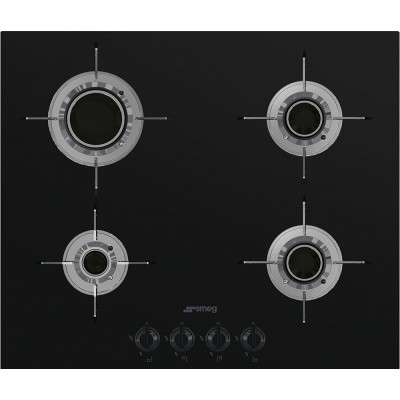 Smeg pvl664cn Dolce stil novo piano cottura a gas 60 cm vetro nero
