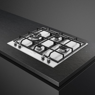 Smeg PX364L Classica  plaque de cuisson au gaz 60 cm en acier inoxydable