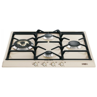 Smeg SR764PO Cortina  plaque de cuisson au gaz 60 cm de crème