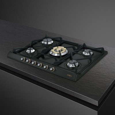 Smeg SR775AO Cortina  plaque de cuisson au gaz 70cm anthracite