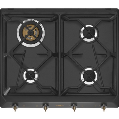 Smeg SRV864AOGH Coloniale  Placa de gas 60cm antracita