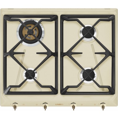 Smeg SRV864POGH Coloniale  Placa de gas 60cm crema
