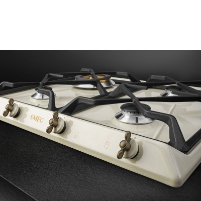 Smeg SRV864POGH Coloniale  plaque de cuisson au gaz 60 cm de crème