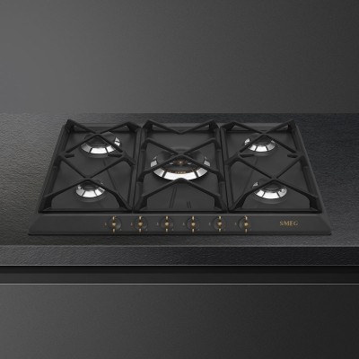 Smeg SRV876AOGH Coloniale  Placa de gas 70cm antracita
