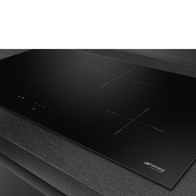 Smeg sim3844d  piano cottura induzione 80 cm vetroceramica nero